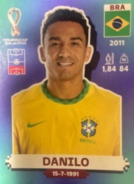 Figurinha de Danilo Luiz - Jogador da Seleo Brasileira na Copa do Mundo de Futebol de 2022 no Catar (Qatar) - Foto: Panini/Divulgao