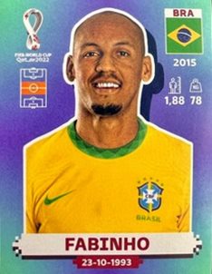 Figurinha de Fabinho - Jogador da Seleo Brasileira na Copa do Mundo de Futebol de 2022 no Catar (Qatar) - Foto: Panini/Divulgao