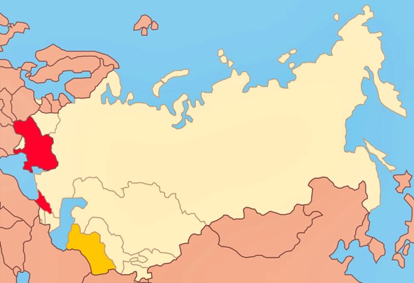Mapa da CEI (Comunidade dos Estados Independentes)