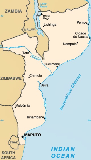 Mapa de Moambique