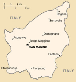 Mapa de San Marino