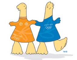 Mascote dos Jogos Olímpicos de Verão - - Atenas 2004 -  Athena e Pevos