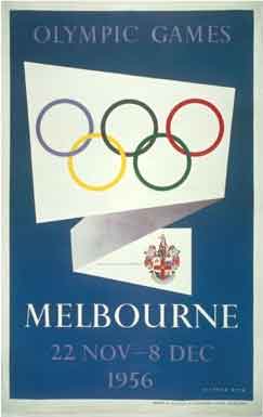 Pôster dos Jogos Olímpicos de Verão - Melbourne 1956