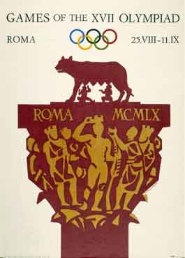 Pôster dos Jogos Olímpicos de Verão - Roma 1960