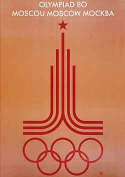 Pôster dos Jogos Olímpicos de Verão - Moscou 1980