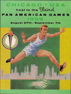 Pôster dos Jogos Pan-Americanos de Chicago - 1959