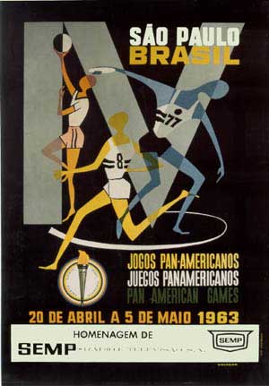 Pster dos Jogos Pan-Americanos de So Paulo - 1963