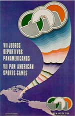 Pster dos Jogos Pan-Americanos da Cidade do Mxico - 1975