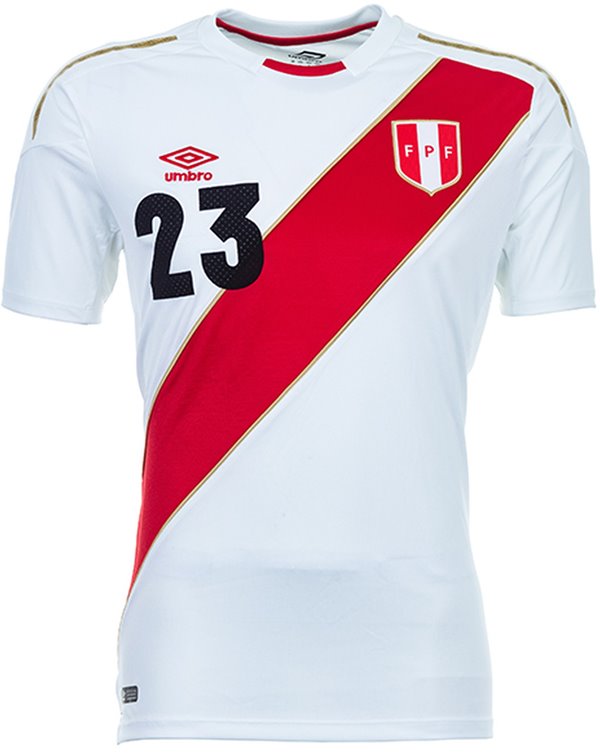 Uniforme 1 da Seleo do Peru para a Copa do Mundo de 2018