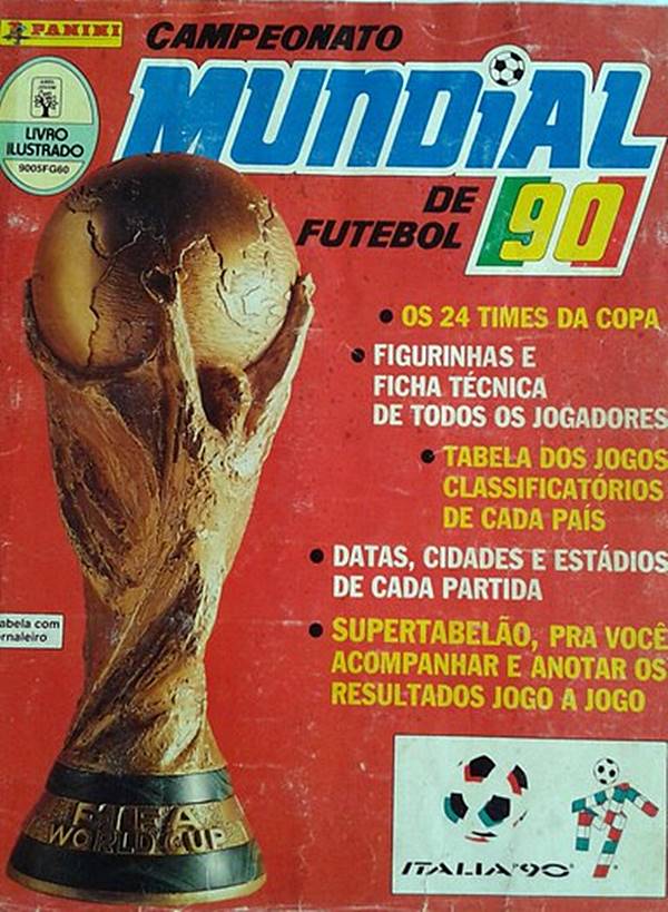 lbum de figurinhas oficial da Copa do Mundo de 1990