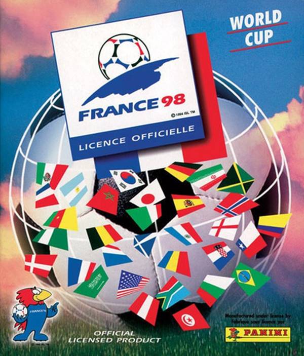 lbum de figurinhas oficial da Copa do Mundo de 1998