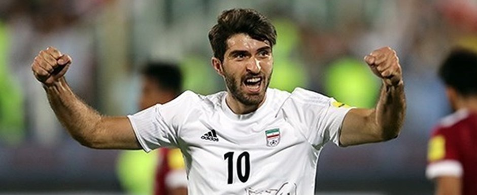 Karim Ansarifard - Jogador da Seleo do Ir na Copa do Mundo de Futebol de 2022 no Catar (Qatar) - Foto: Mahmoud Hosseini