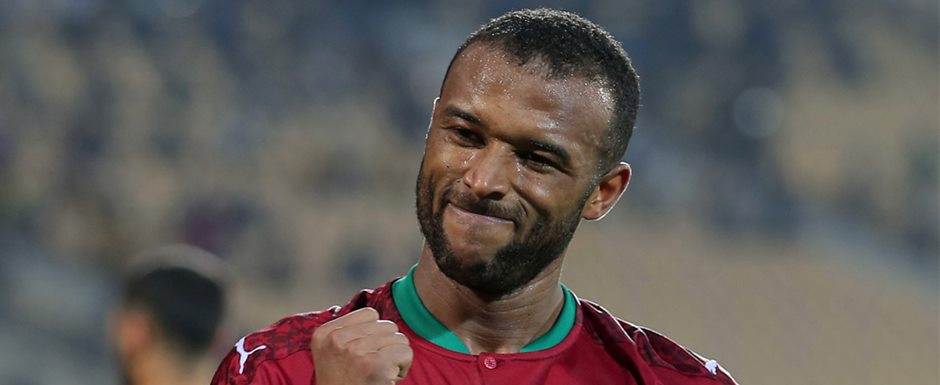 Ayoub El Kaabi - Jogador da Seleo de Marrocos no convocado  Copa do Mundo de Futebol de 2022 no Catar (Qatar) - Foto: Caf_online