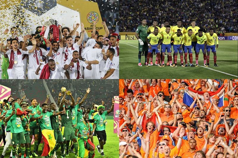 Selees da Catar (Qatar), Equador, Senegal e Holanda (Pases Baixos). As selees do Grupo A da Primeira Fase da Copa do Mundo de Futebol de 2022 no Catar (Qatar) - Fotos: Mehdi Bolourian, Agencia de Noticias ANDES, Jeanpierrekepseu e Dmitriy Neymyrok