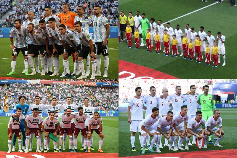 Selees da Argentina, Arbia Saudita, Mxico e Polnia. As selees do Grupo C da Primeira Fase da Copa do Mundo de Futebol de 2022 no Catar (Qatar) - Fotos: Kirill Venediktov, Soul Train e Svetlana Beketova