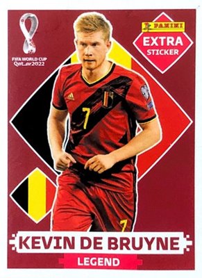 Figurinhas extras de Kevin De Bruyne do lbum de figurinhas da Copa do Mundo de Futebol - Foto: Panini/Divulgao