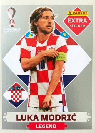 Figurinhas extras de Luka Modric do lbum de figurinhas da Copa do Mundo de Futebol - Foto: Panini/Divulgao