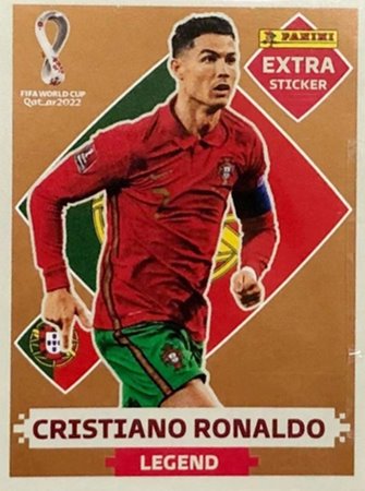 Figurinhas extras de Cristiano Ronaldo do lbum de figurinhas da Copa do Mundo de Futebol - Foto: Panini/Divulgao