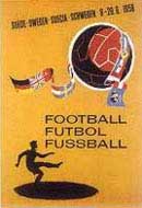 Pôster da Copa do Mundo de 1958 na Suécia - 6º Copa do Mundo FIFA