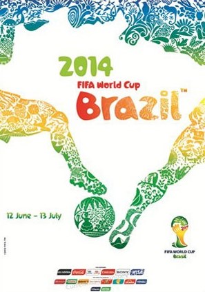 Pôster da Copa do Mundo de 2014 no Brasil