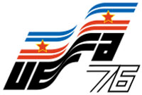 Logomarca da Eurocopa de 1976 realizada na Iugoslávia