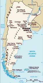 Mapa da Argentina