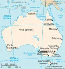 Mapa da Austrália