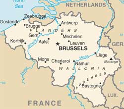 Map of Belgium