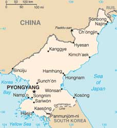 Map of North Korea