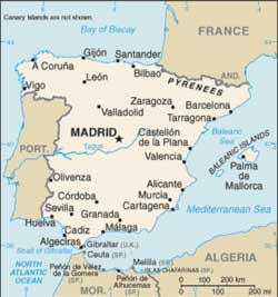 Mapa da Espanha