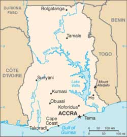 Mapa de Gana