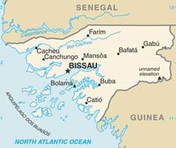 Mapa da Guiné-Bissau