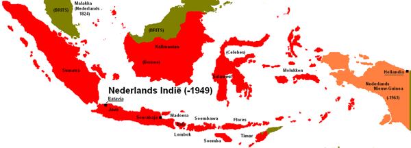 Mapa da Índias Orientais Neerlandesas (Índias Orientais Holandesas)