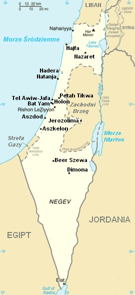 Mapa de Israel