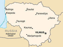 Mapa da Litunia