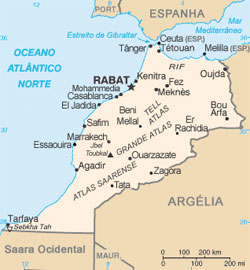 Mapa de Marrocos