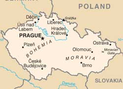 Mapa da Repblica Tcheca
