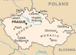 Map of Czech Republic