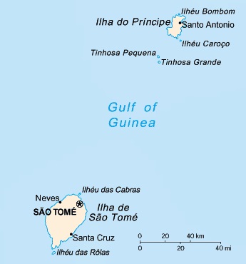 Mapa de São Tomé e Príncipe