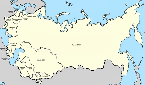 Mapa da Unio Sovitica (URSS)