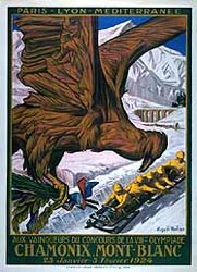 Pster dos Jogos Olmpicos de Inverno - Chamonix 1924