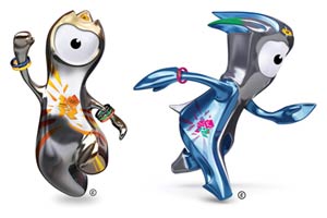 Mascots of the 2012 Summer Olympic Games in London - United Kingdom - Wenlock and Mandeville