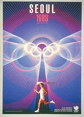 Poster promoting the Olympic Games - Seoul 1988