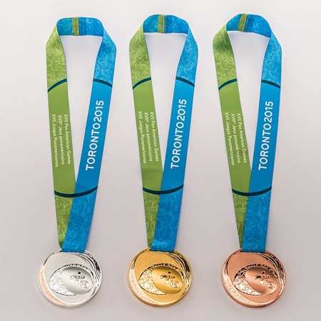 Medalha de ouro, medalha de prata e medalha de bronze dos Jogos Pan-Americanos de 2015