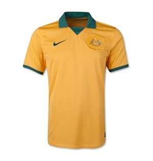 Uniforme 1 da Seleção da Austrália para a Copa do Mundo de 2014