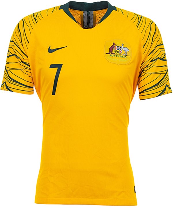 Uniforme 1 da Seleo da Austrlia para a Copa do Mundo de 2018