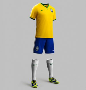 Uniforme 1 da Seleção Brasileira para a Copa do Mundo de 2014