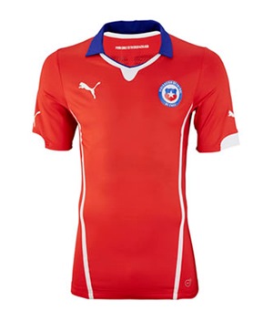 Uniforme 1 da Seleção do Chile para a Copa do Mundo de 2014