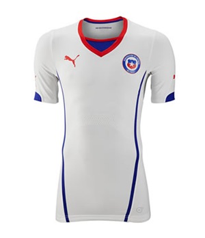 Uniforme 2 da Seleção do Chile para a Copa do Mundo de 2014