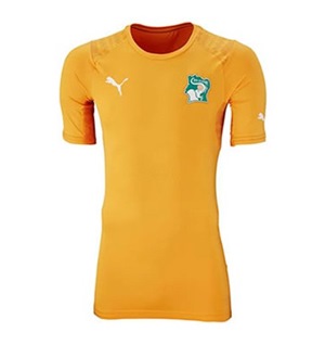 Uniforme 1 da Seleção da Costa do Marfim para a Copa do Mundo de 2014